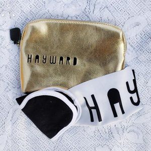 Luxury Hayward gold cosmetic bag